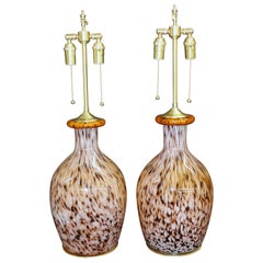 Vintage Beautiful Handblown Glass Vessels with Lamp Application