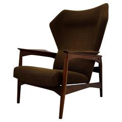 Used Mid-Century Wingback Lounge Chair by Kofod-Larsen