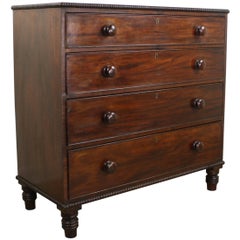 William IV Mahogany Bobbin Edged Chest of Drawers