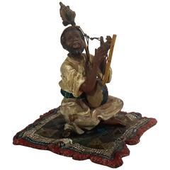 Vienna Bronze of a Moorish Musician, Austria, circa 1900