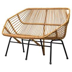 Vintage Bamboo Loveseat by Rohe Noorwolde