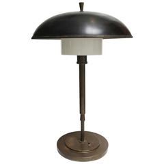 Important Bronze Art Deco Table Lamp