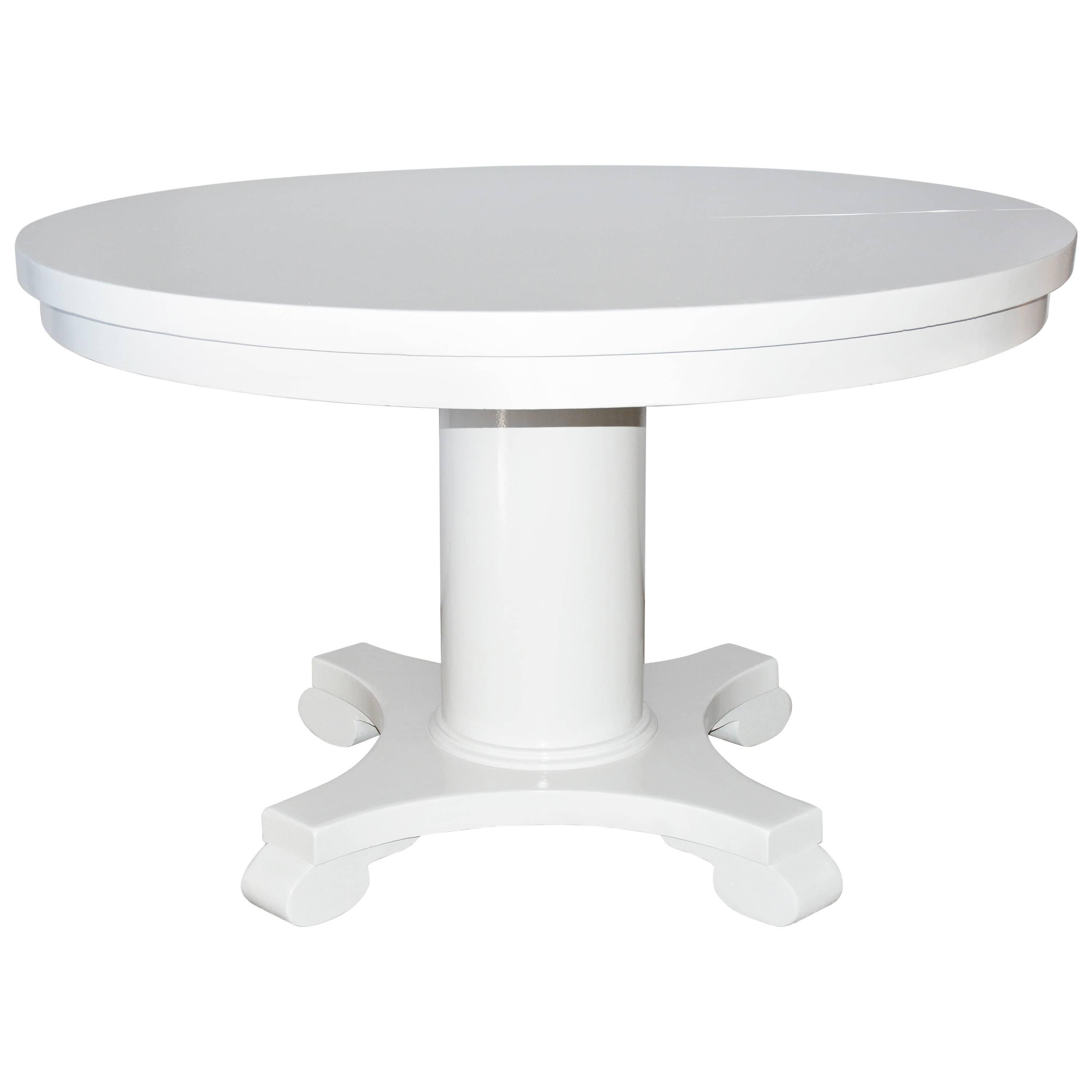 Round Empire Centre Pedestal Painted Dining Table