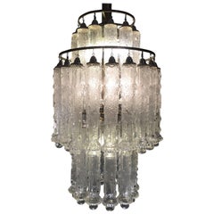 Vintage Superb Italian Murano Chandelier Venini Style, 1960s