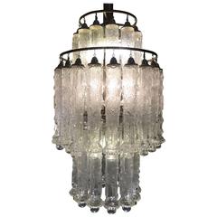 Superb Italian Murano Chandelier Venini Style, 1960s 9
