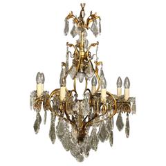 French Gilded Nine-Light Antique Chandelier 4