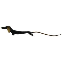 Werkstätte Hagenauer Stylized Bronze Dachshund