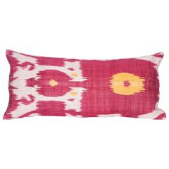 Pillow Made Out of a Late 19th Century Uzbek Bukhara Ikat Fragment