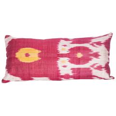 Pillow Made Out of a Late 19th Century Uzbek Bukhara Ikat Fragment Pillow Made Out of a Late 19th Century Uzbek Bukhara Ikat Fragment