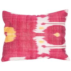 Pillow Made Out of a Late 19th Century Uzbek Bukhara Ikat Fragment