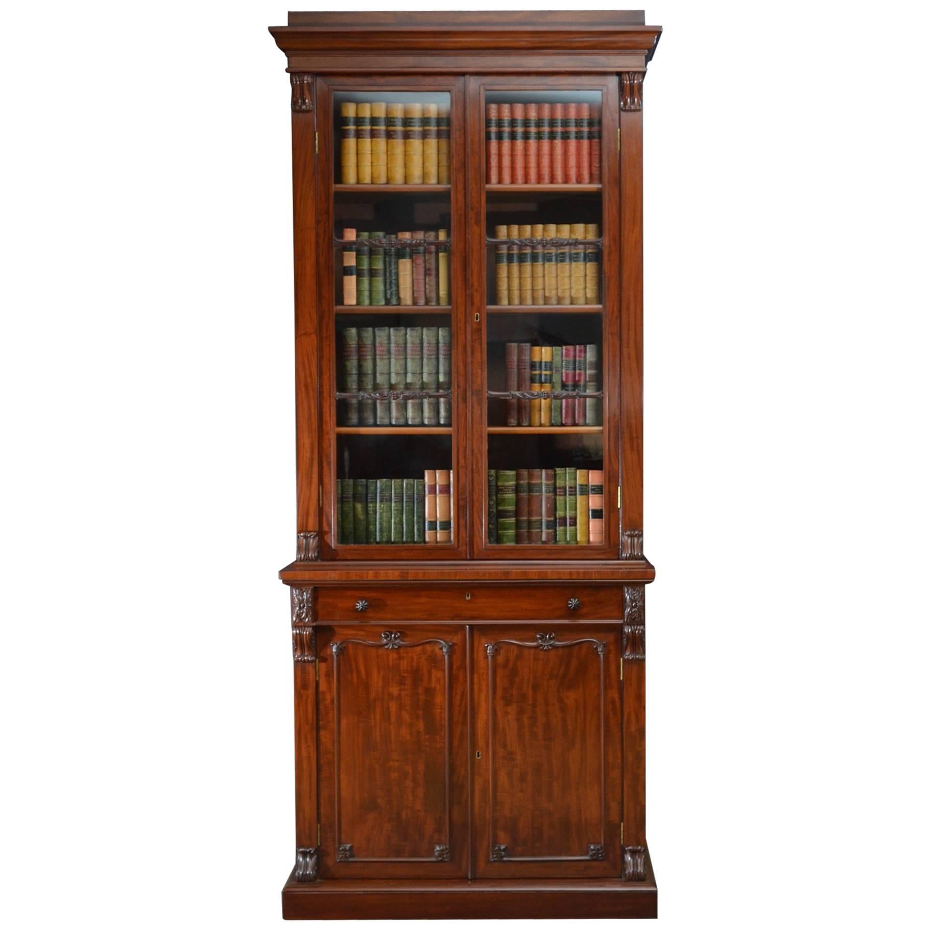 Immaculate William IV Bookcase in Mahogany 