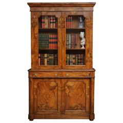 Fine Example of Victorian Walnut Bookcase