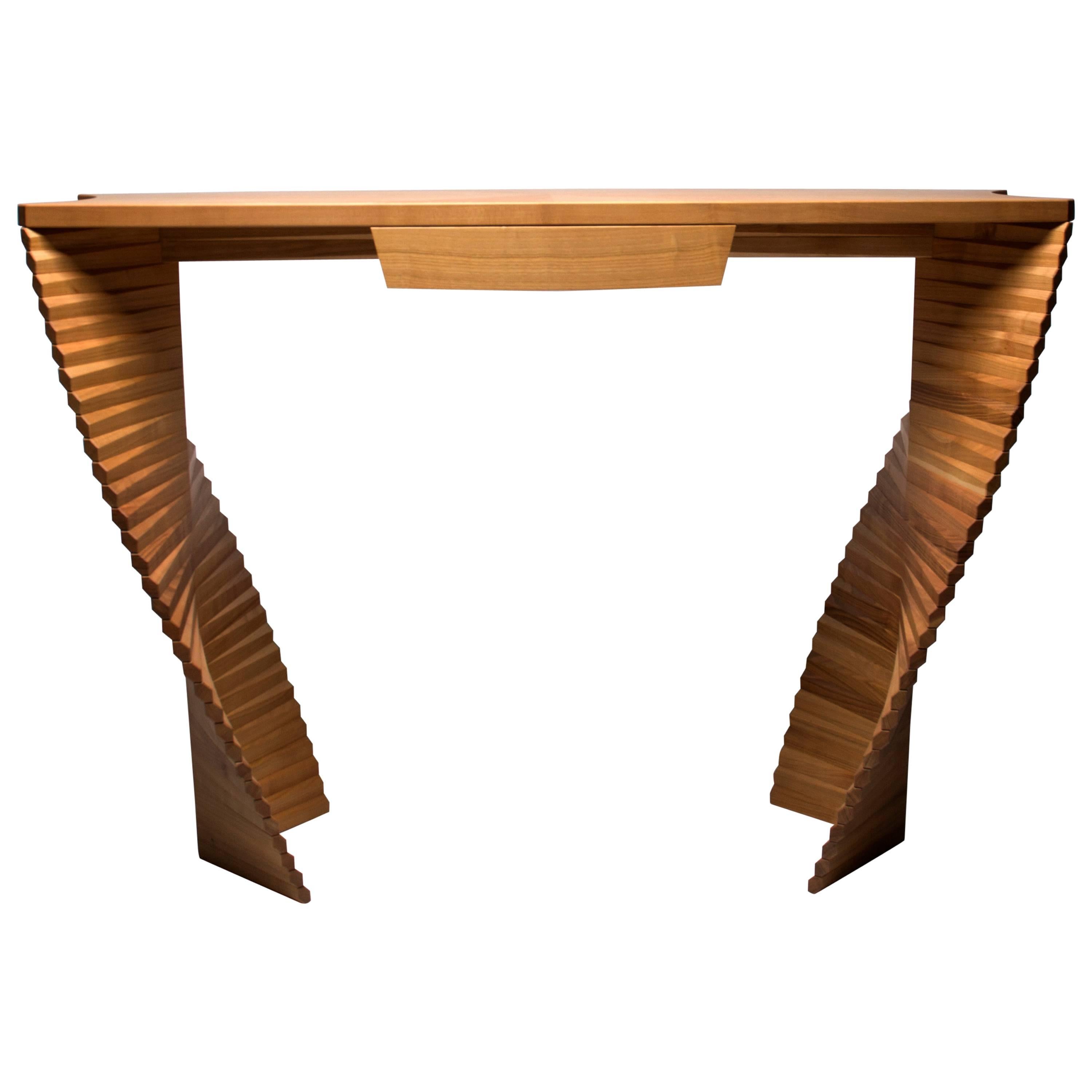 Linear Ellipse, Unique Wood Console, Jan Waterson