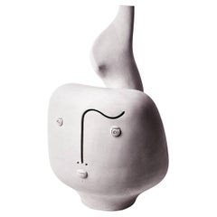 Large Ceramic Base Lamp / "Sirène" Sculpture by Dalo
