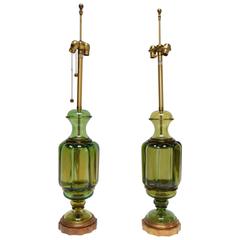 Marbro Pair of Monumental Murano Lamps 9