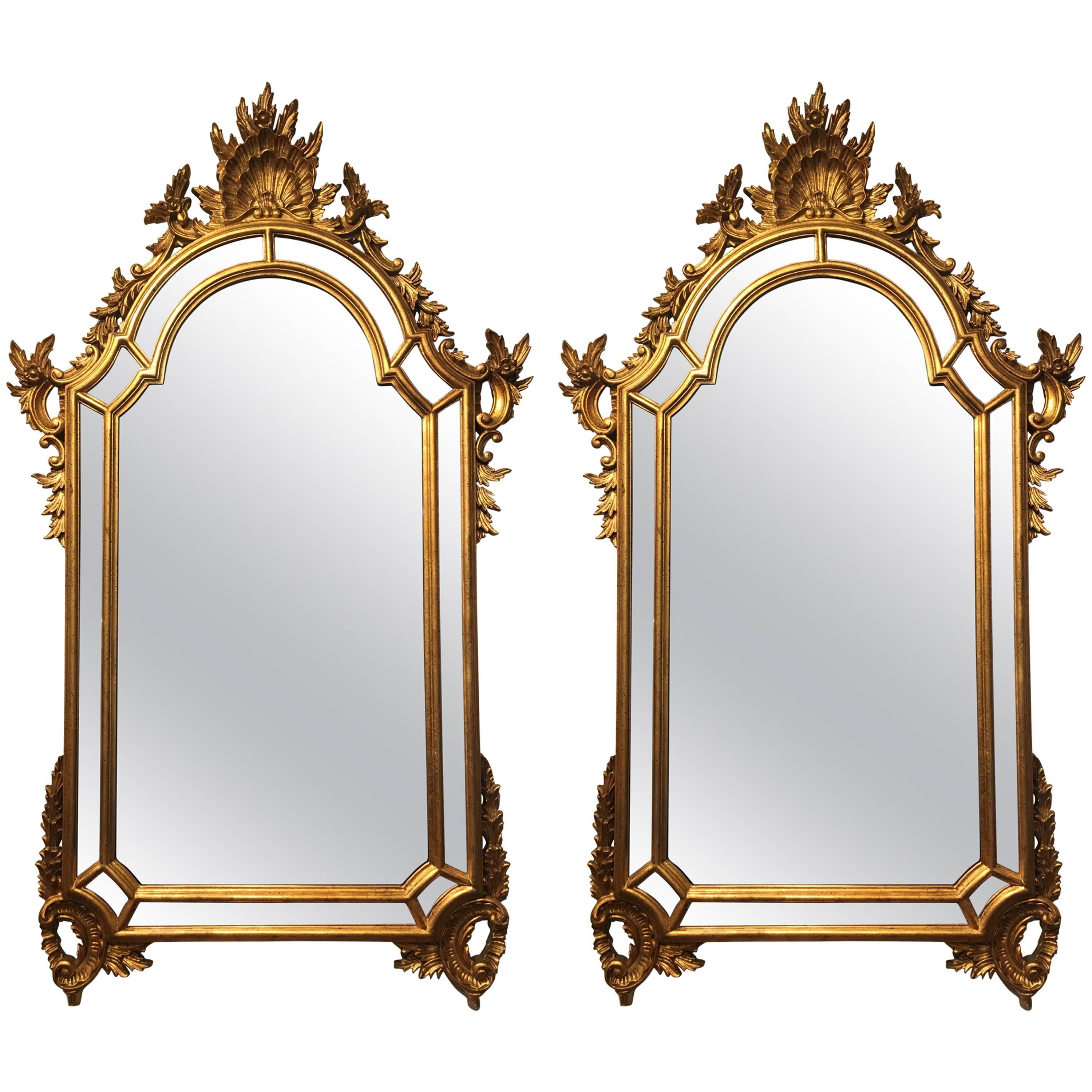 Two LaBarge Gilt Rococo Style Mirrors For Sale