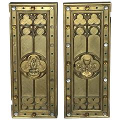 Pair of 19th Century Bronze Tabernacle Doors