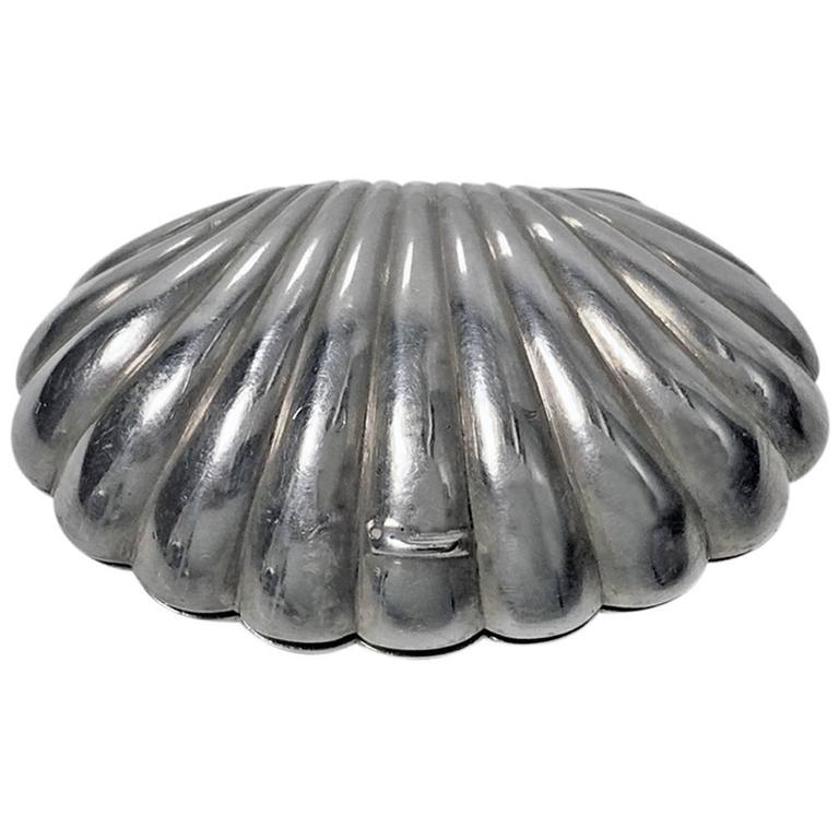 Silver Box Clam Shell Shape, Birmingham, 1810 at 1stDibs