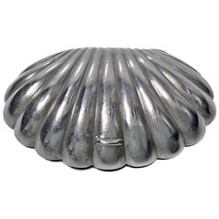 Georgian Silver Box Clam Shell Shape, Birmingham, 1810