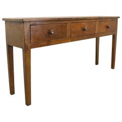 Three-Drawer Cherry Server Fashioned of Old Wood