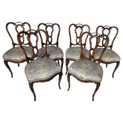 Six Regency Style Faux Bamboo Chairs