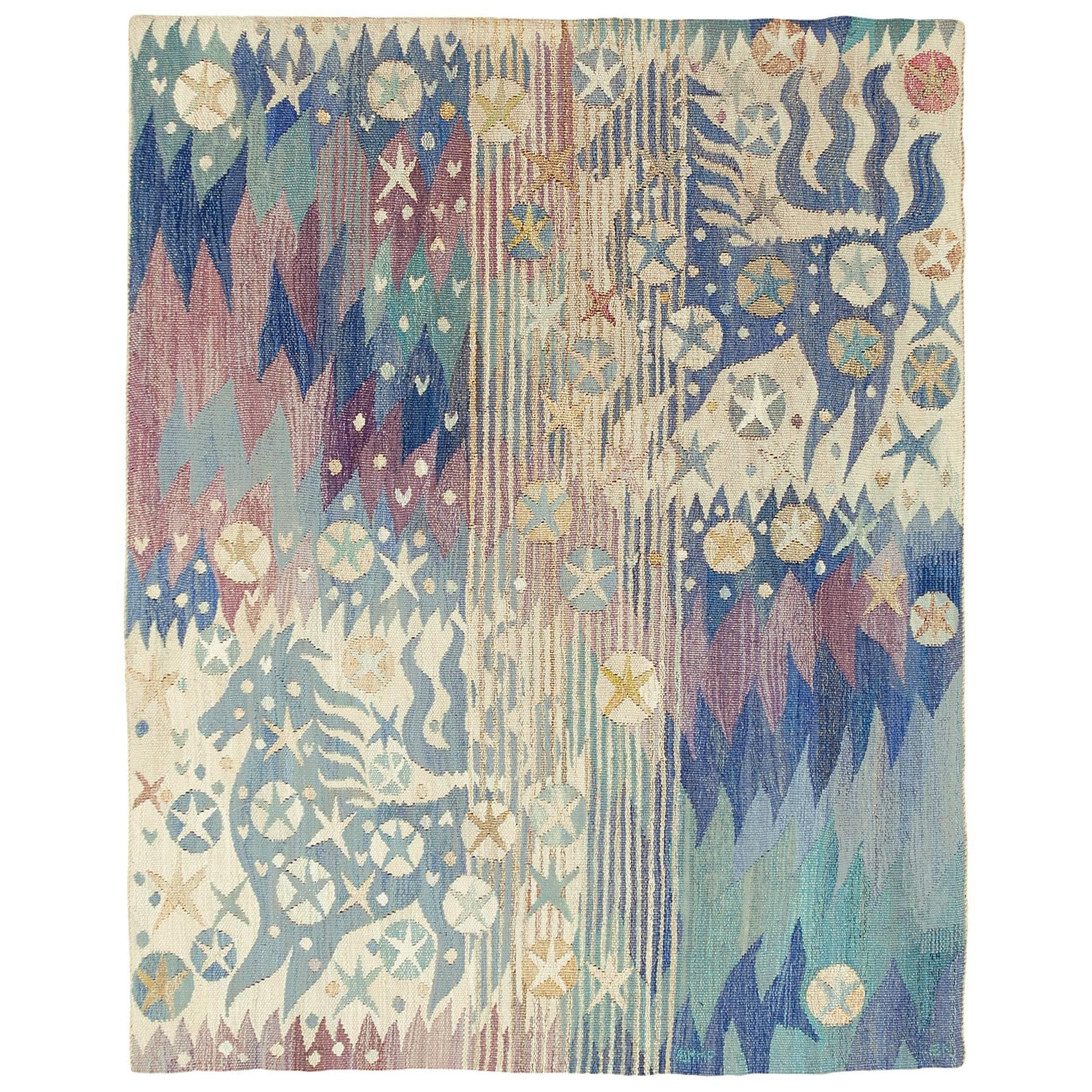 Barbro Nilsson "Linienät" Swedish Wall Hanging, 1966