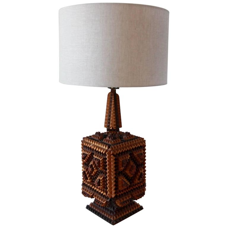 Wood Tramp Table Lamp