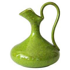 Vintage Italian Pottery Italica Ars Lime Green Pitcher Vase for Rosenthal-Netter