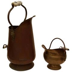 Antique Copper and Brass Pitcher