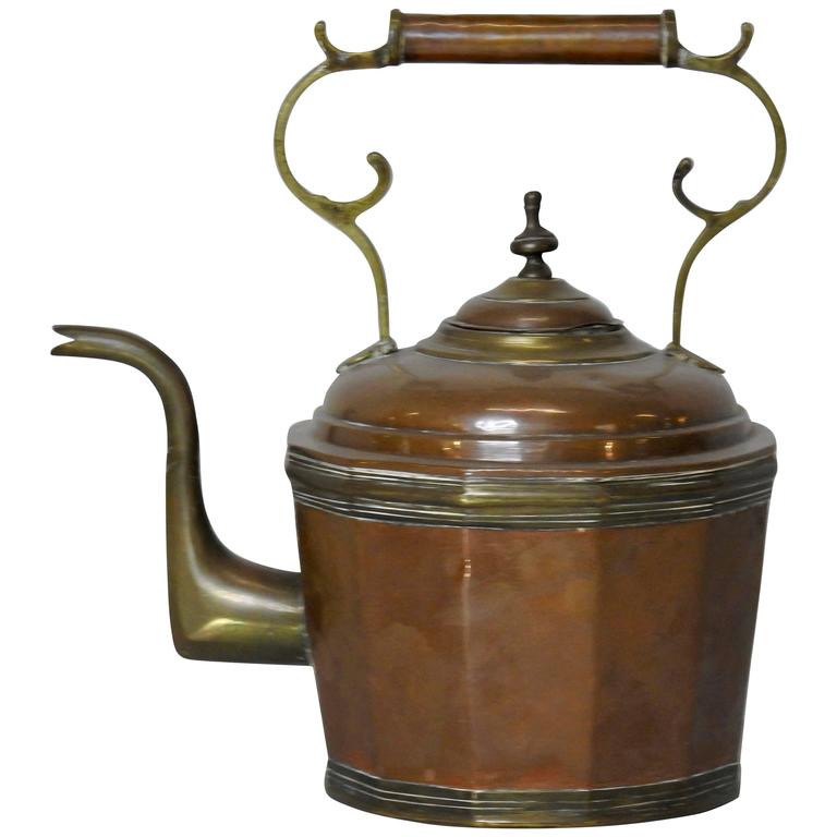 19th Century Copper and Brass Water Pot For Sale at 1stdibs