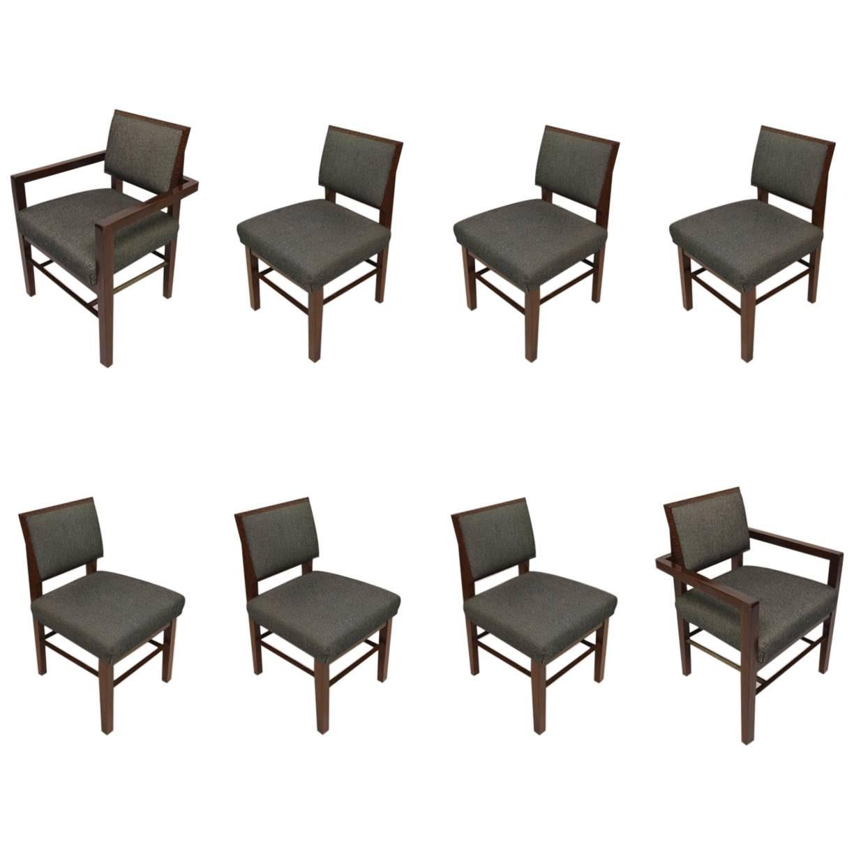 Set of Eight Taliesin Dining Chairs by Frank Lloyd Wright for Heritage-Henredon