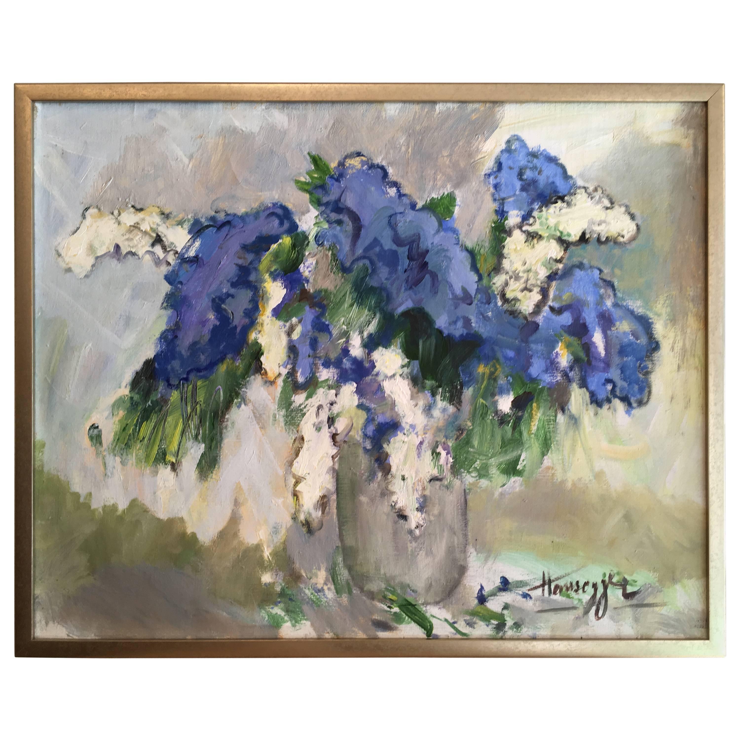 Still Life with White and Blue Lilacs For Sale