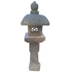 Japanese Antique Granite Stone Lantern 