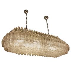 Enormous Venini Style Italian Polyhedral Clear Murano Glass Chandelier 9