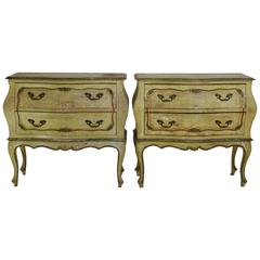 Vintage Pair of Hand-Painted Italian Bombay Chests