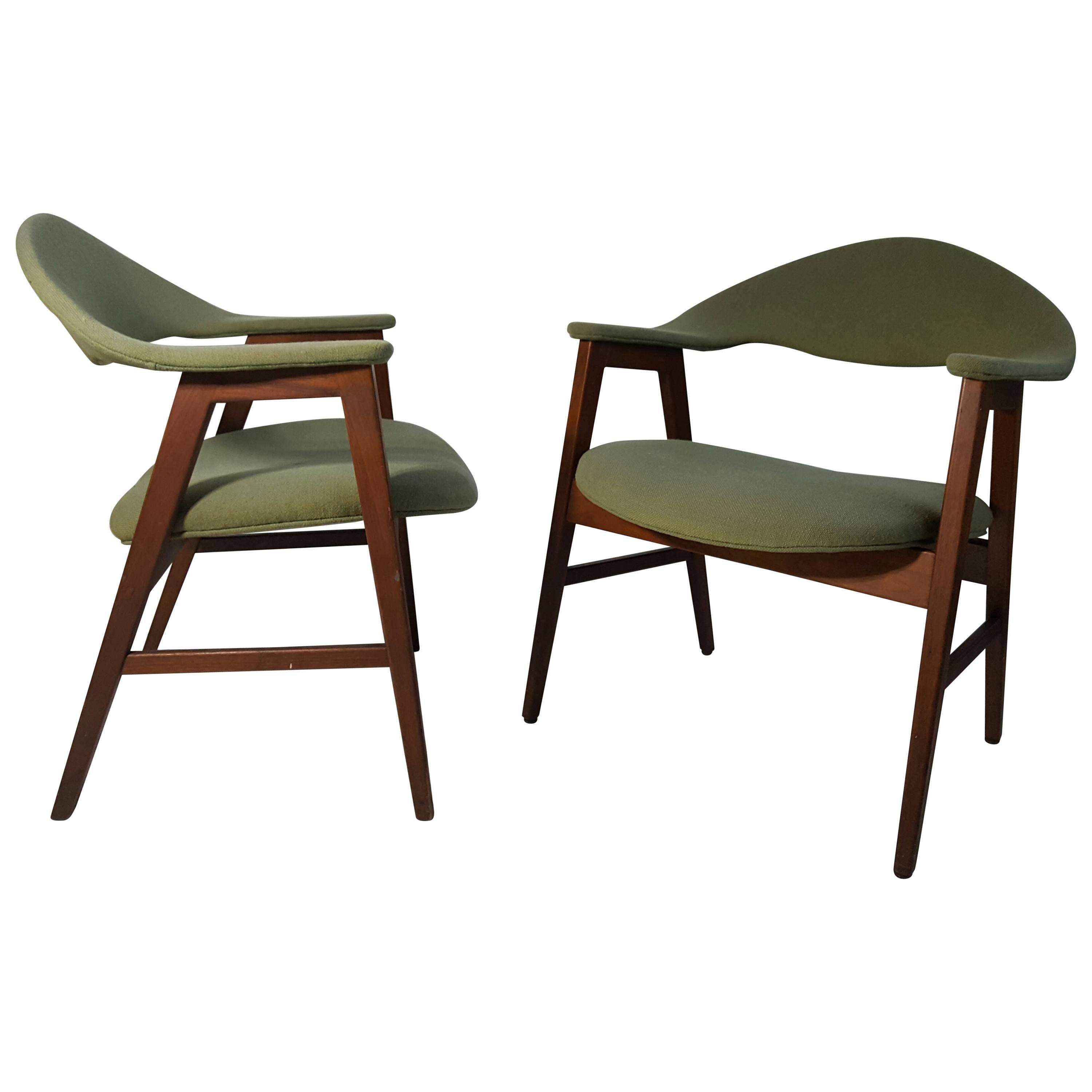 Pair of Danish Modern Lounge Chairs, Manner of Finn Juhl