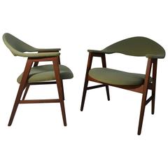 Vintage Pair of Danish Modern Lounge Chairs, Manner of Finn Juhl