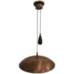 Vintage 1950s California Designer Robert Bulmore Adjustable Pendant Lamp
