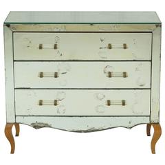 French 1940s Antique Mirror Chest of Drawers