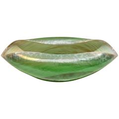 Italian Murano Glass Iridescent Organic Shell Bowl