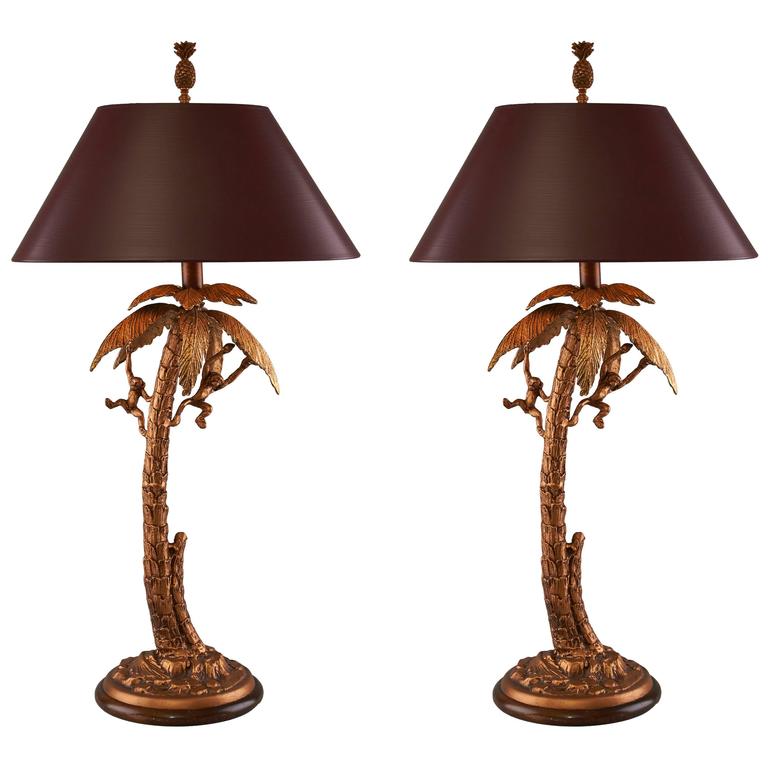 Pair of Frederick Cooper Monkey Table Lamp at 1stDibs | frederick cooper  monkey lamp, copper monkey lamp