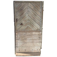 Antique 18th Century French Oak Chevron Design Door