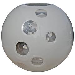Cased Glass Murano Vase with Polished Lenses by Mazzega 6