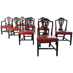 Antique Hepplewhite Dining Chairs - Set of 8