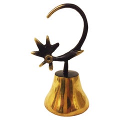 Vintage Table Bell "Cock" by Walter Bosse for Hertha Baller