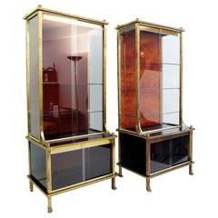 Pair of 1950s Showcases/Vitrines Attributed to Maison Jansen