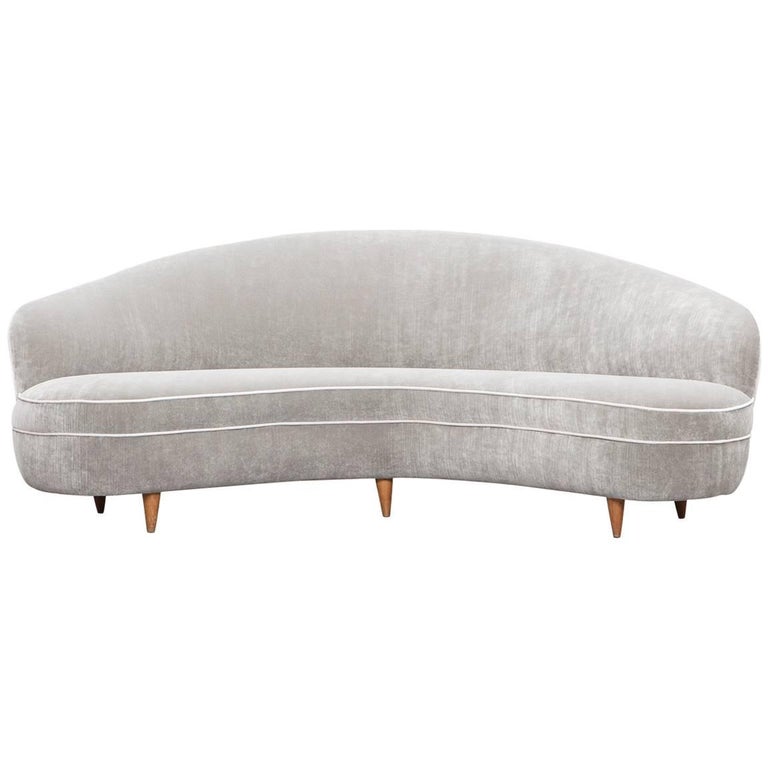 Mid-Century Italian Sofa * NEW UPHOLSTERY * For Sale at 1stdibs