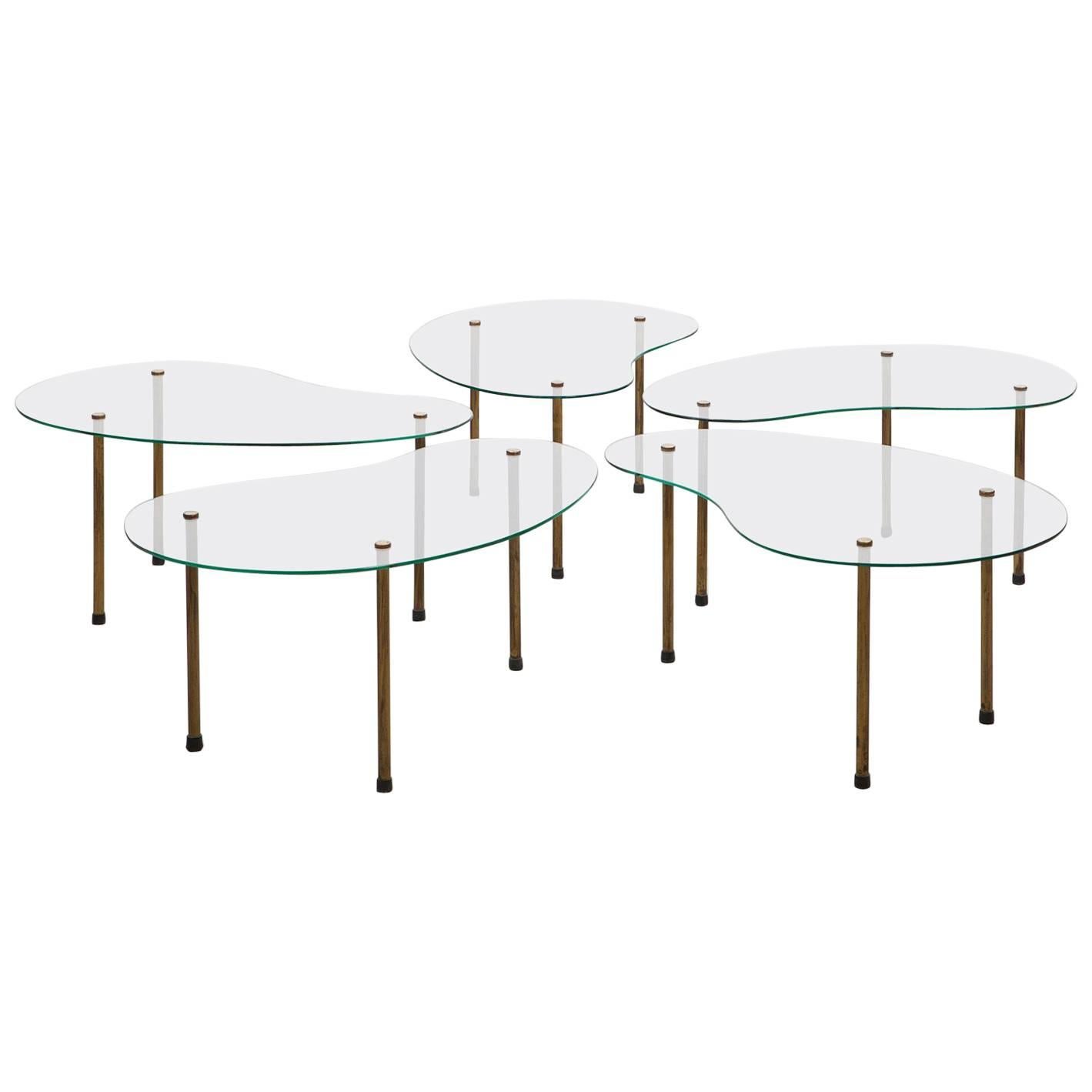 Italian Set of Five Side Tables