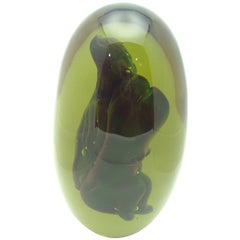 Livio Seguso,"Embryo" Murano Glass Sculpture, Titeled, Signed,Numbered 10/10