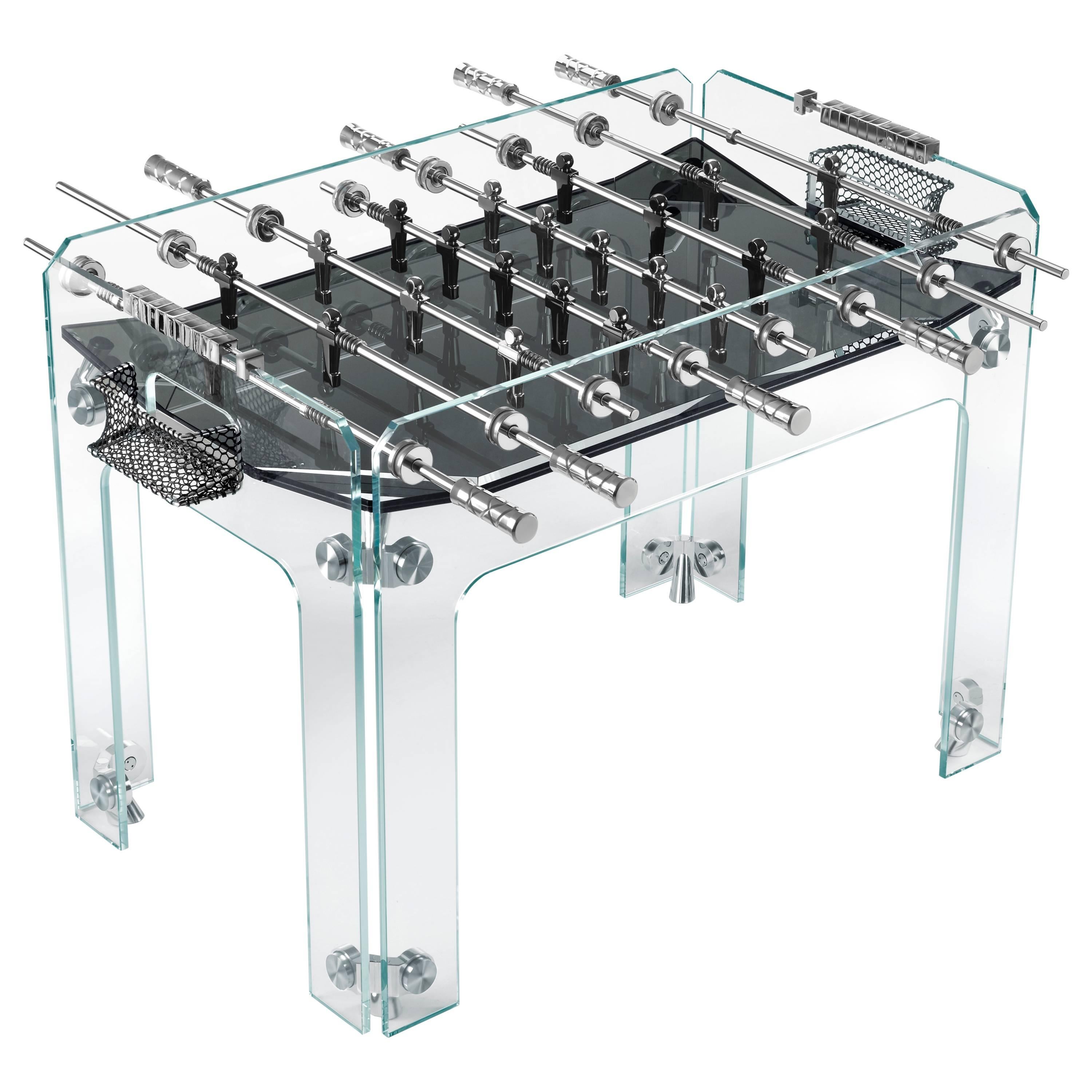 Cristallino Crystal Foosball Table with Black Field by Teckell